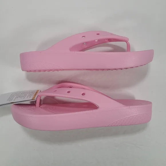 Crocs Classic Platform Flip Flops Flamingo Pink Women Size 9