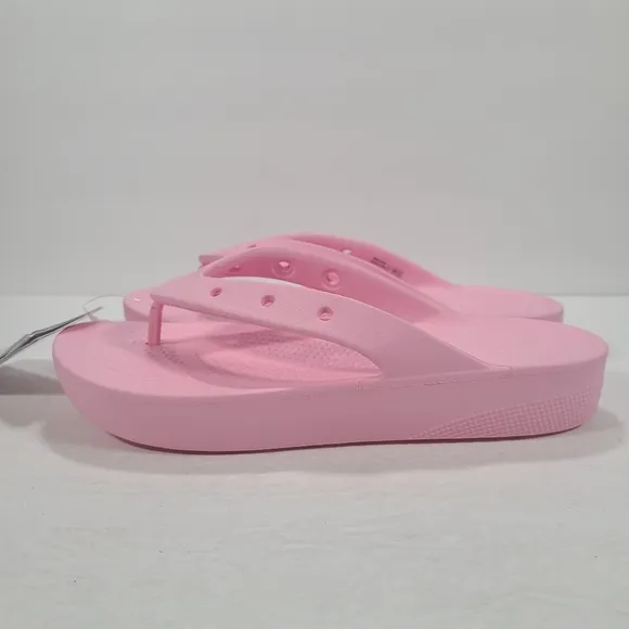 Crocs Classic Platform Flip Flops Flamingo Pink Women Size 9