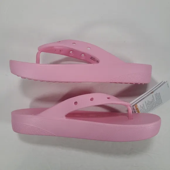 Crocs Classic Platform Flip Flops Flamingo Pink Women Size 9