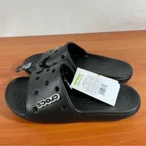 Crocs Classic Unisex Iconic Comfort Black Slide Sandals NWT Size 9 or 7 #B1859