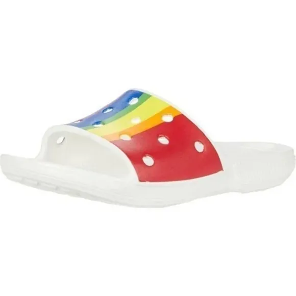 Crocs Crocband Classic Rainbow Slides sandals new