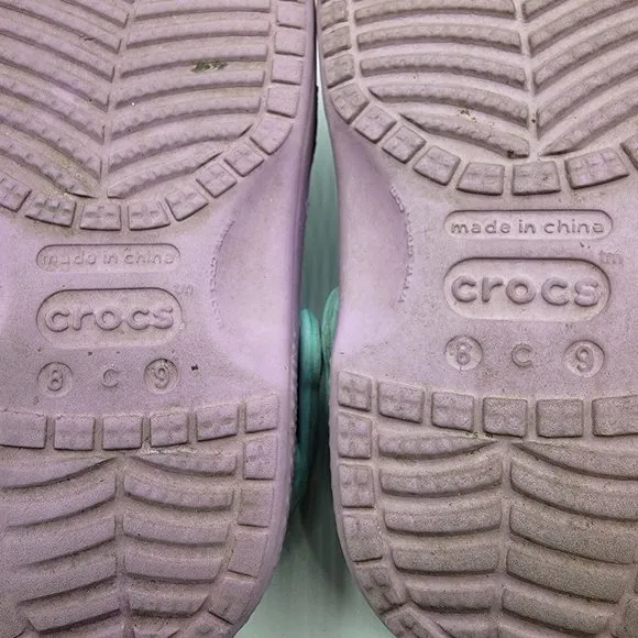 Crocs Disney Frozen Elsa And Anna Purple Clogs Girls Toddler Size 8/9
