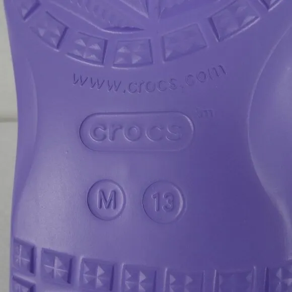 Crocs Flip Flops Men's Size 13 US Purple Sandals Thongs