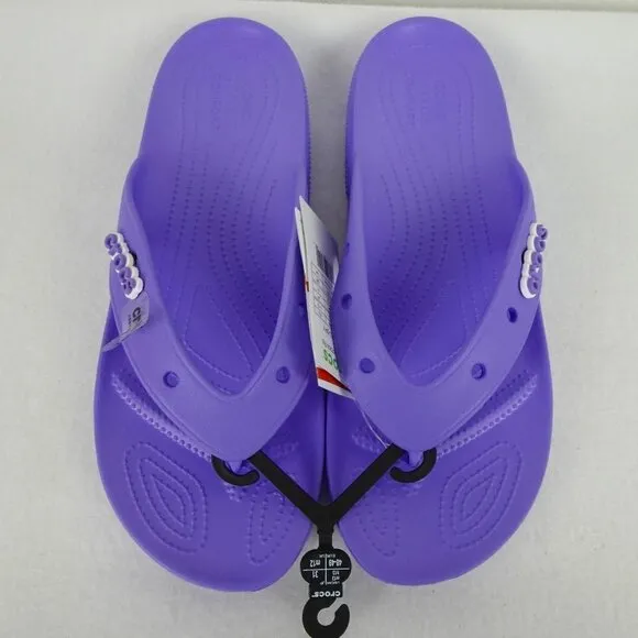 Crocs Flip Flops Men's Size 13 US Purple Sandals Thongs