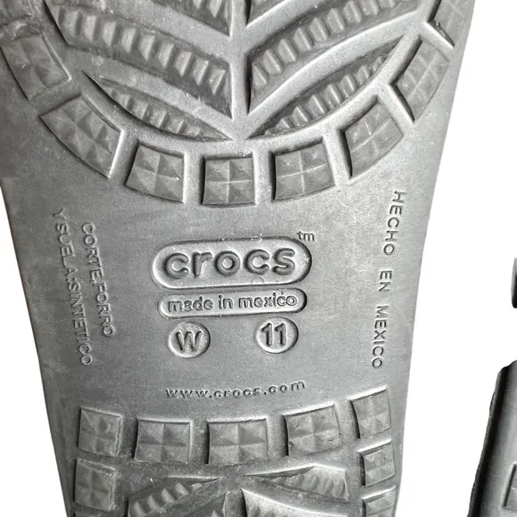 CROCS Sloane Women’s Comfort Sandal Slip-on Thong Platform Thick Straps Black 11