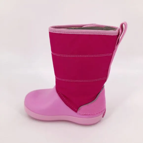 Crocs Snow Boot Lodge Point Candy Print Insulated Sole Kids Baby Sz 7 / C7 NWT