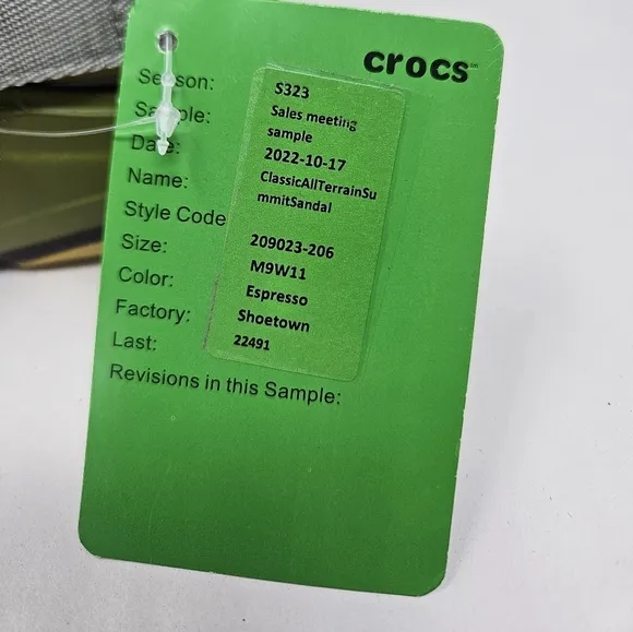 Crocs Unisex Sandels M-11 W-9 Camouflage All Terrain Summit Adj Straps Comfort