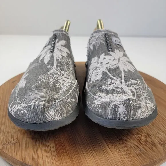 Cushe Surf Slipper Men’s 10 Slip On Shoes Palm Tree Coastal Lightweight Canvas