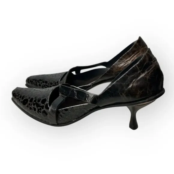Cydwoq Vintage Wing Brown Kitten Heel Shoe 36.5