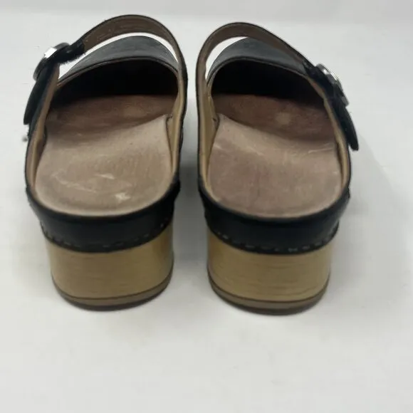Dansko 'Bria' shoes mules mary jane 37 black leather