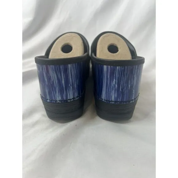 Dansko EU 39 US 8.5-9 Blue Water Patent Leather Professional Clogs Shoes