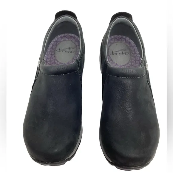 Dansko Patti Milled Nubuck Leather Waterproof Shoes Black Style #4353100294