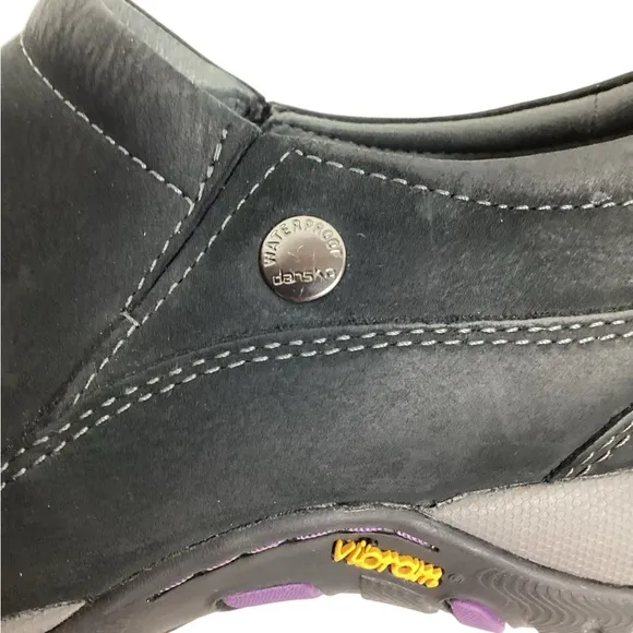 Dansko Patti Milled Nubuck Leather Waterproof Shoes Black Style #4353100294