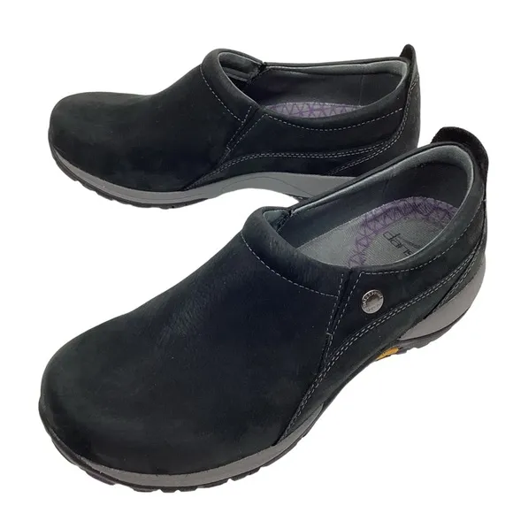 Dansko Patti Milled Nubuck Leather Waterproof Shoes Black Style #4353100294