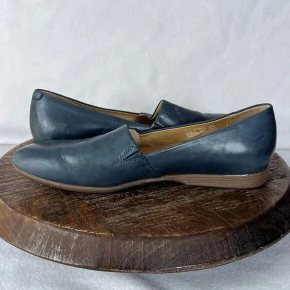 Dansko Shoes Womens 10 Larisa Navy Leather Loafers Lined Lightweight Cushioned