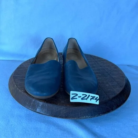 Dansko Shoes Womens 10 Larisa Navy Leather Loafers Lined Lightweight Cushioned