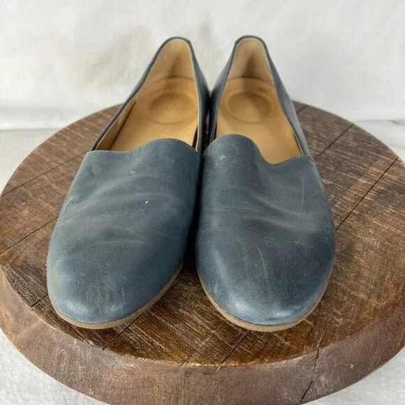 Dansko Shoes Womens 10 Larisa Navy Leather Loafers Lined Lightweight Cushioned