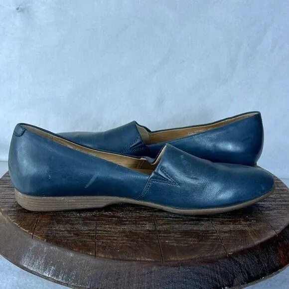 Dansko Shoes Womens 10 Larisa Navy Leather Loafers Lined Lightweight Cushioned