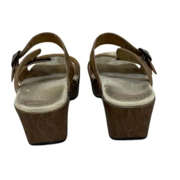 Dansko Sophie Sandals Women EU 38 US 8 Brown Rainbow Glitter Sparkle Comfort