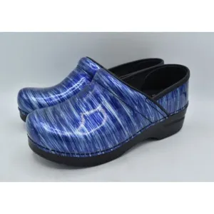 Dansko EU 41 US 10.5-11 Blue Water Patent Leather Professional Clogs Shoes