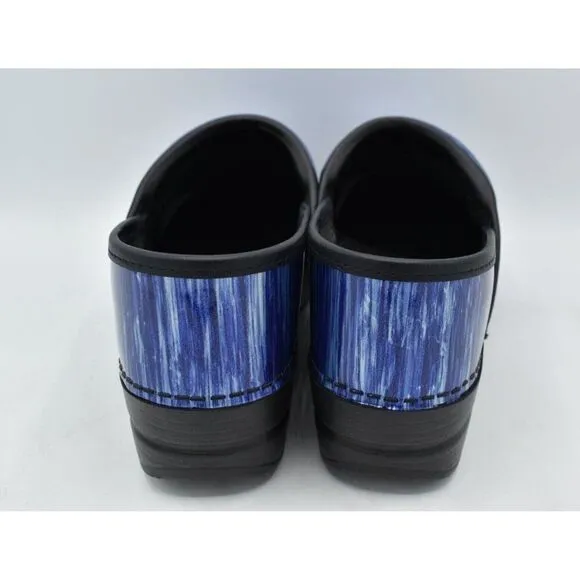 Dansko EU 41 US 10.5-11 Blue Water Patent Leather Professional Clogs Shoes
