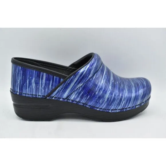 Dansko EU 41 US 10.5-11 Blue Water Patent Leather Professional Clogs Shoes