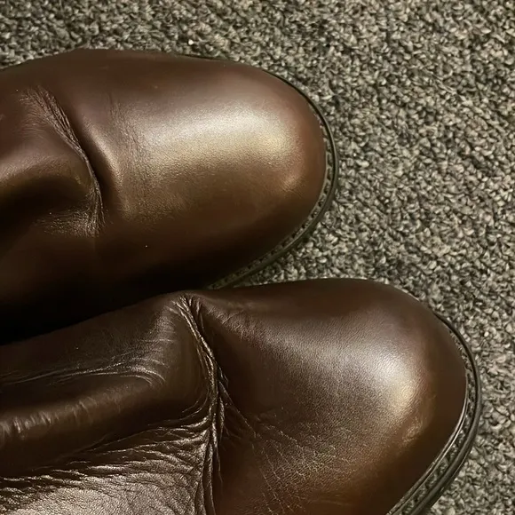 David Tate Brand Women's size 7W Bronco Style Brown Embossed Tall Boots