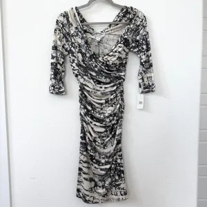 Diane von Furstenberg Bentley SJ Dress Tie Dye Ruched Midi Grunge Glam Sz 2 NWT