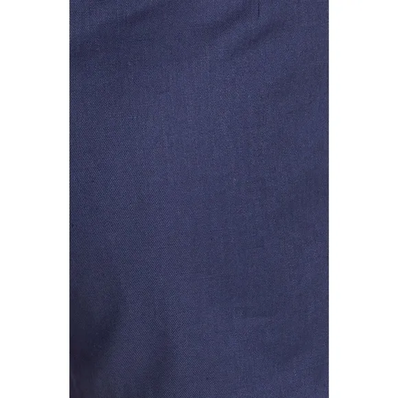 Diane Von Furstenberg Naples Stretch Woven Linen/Cotton Shorts Ink 12 Nwt $198