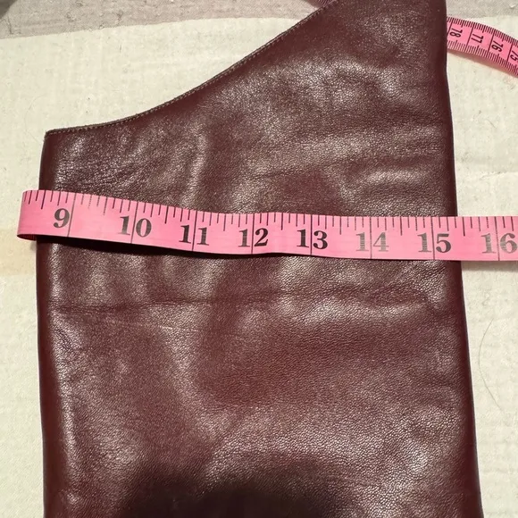 Dingo Womens Burgundy Leather Western Style Boots 7.5 Tall  USA Vintage
