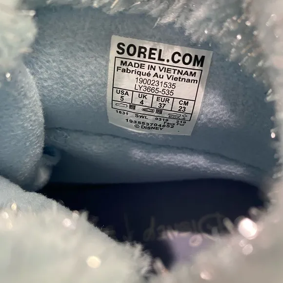 Disney X Sorel Youth Whitney Short Lace Frozen Elsa Waterproof Boots