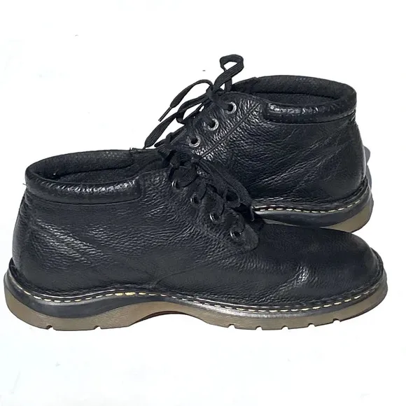 DOC MARTENS Men’s Rico Chukka Mid Rise Black Pebbled Leather Short Boots size 12