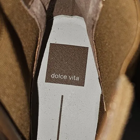 Dolce Vita Hawk H20 Ankle Bootie Womens 10 Brown Suede Chelsea Waterproof NEW