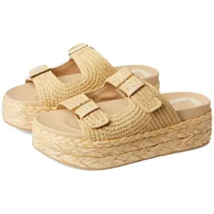 Dolce Vita Shoes Falyn Light Natural Raffia Platform Sandals