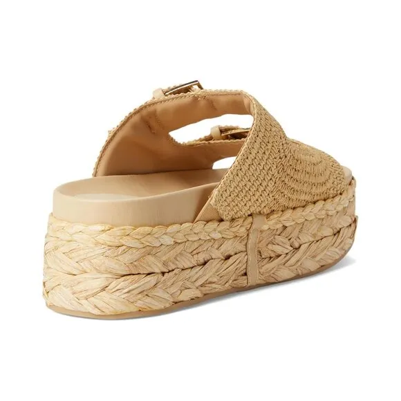 Dolce Vita Shoes Falyn Light Natural Raffia Platform Sandals