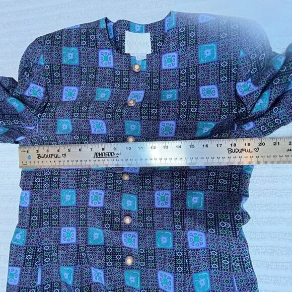 Doncaster Womens Sz 10 Printed Button Front Shirt Jacket Multicolor Lightweight