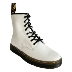 Dr. Martens Bootie Women Size 9M White Leather Zavala Ankle Combat Boots