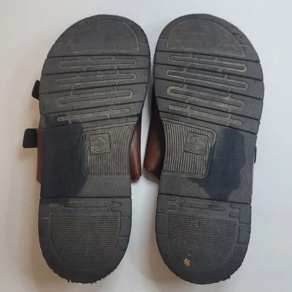 Dr Martens Mens Dax Luxor Leather Slide Sandals Size 13 Brown Chunky Comfort