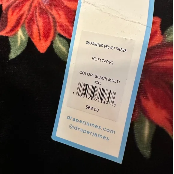 Draper James RSVP Floral Velvet Dress NWT