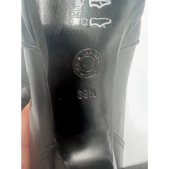 Dries Van Noten Black Heeled Leather Boots EUC Sz 9