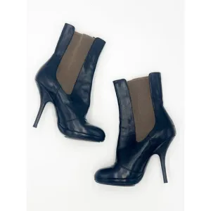 Dries Van Noten Black Heeled Leather Boots EUC Sz 9