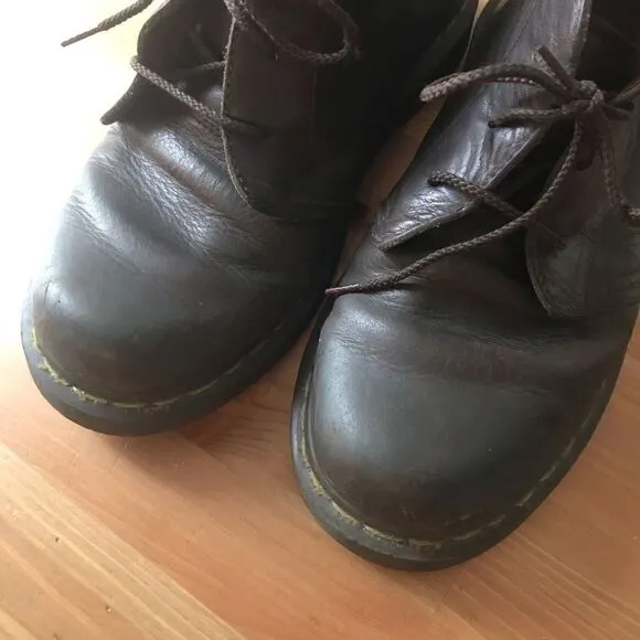 Dr Martens brown leather ankle boots