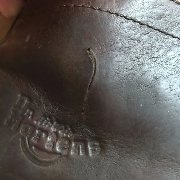 Dr Martens brown leather ankle boots