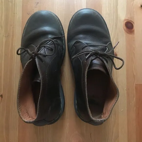 Dr Martens brown leather ankle boots