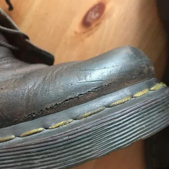 Dr Martens brown leather ankle boots