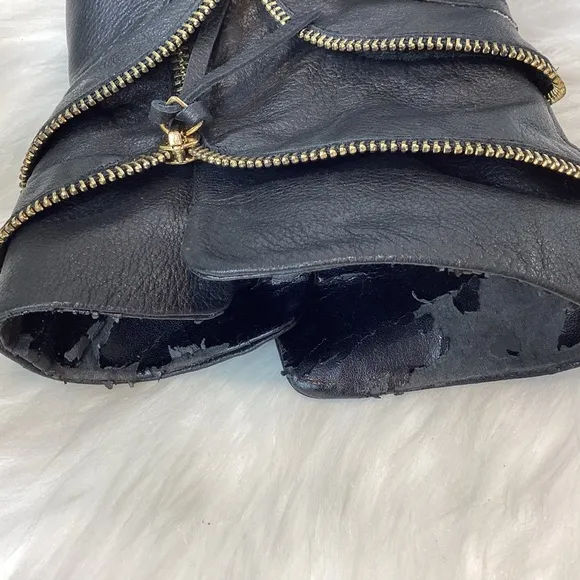 DV DOLCE VITA BOOTIES ZIPPER DETAIL VEGAN BLACK SZ 8.5