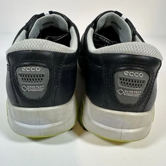 Ecco Cool GTX Golf Shoes EU 39 Extra Width Gortex Black Green Dritton Leather