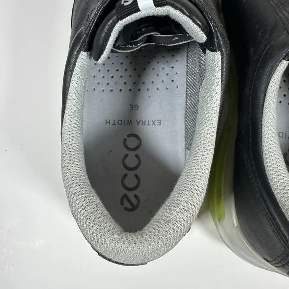Ecco Cool GTX Golf Shoes EU 39 Extra Width Gortex Black Green Dritton Leather