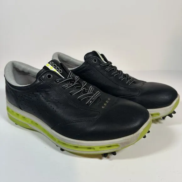Ecco Cool GTX Golf Shoes EU 39 Extra Width Gortex Black Green Dritton Leather