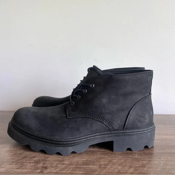 Ecco Grainer WR Black Oiled Nubuck Men's Boot Size 45 11 – 11.5 #242978